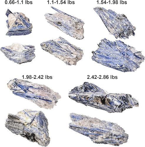 Miniatura 4 de JIC Gem Cristal curativo mineral bruto natural de cianita azul crudo irregular para decoración del hogar, 1 pieza de 1.54 a 1.98 libras