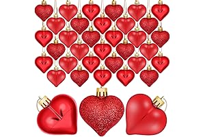Aneco 36 Pack Valentine's Day Heart Ornaments: Adorn Your Valentine's Day Decor with Love
