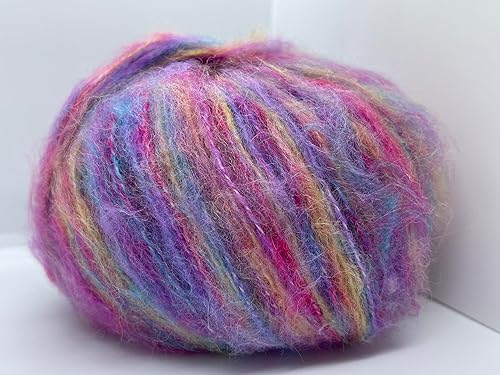 Myrtle Rainbow - Hilo de mezcla de lana acrílico difuso, poliéster, peso DK, 1.76 oz (1.75 onzas) 459.3 ft (153 yardas)