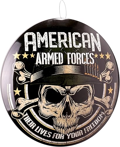 Miniatura 36 de American Art Decor Letrero de metal con forma de cúpula – Decoración retro de habitación para bar, cueva de hombre, garaje, sala de juegos,