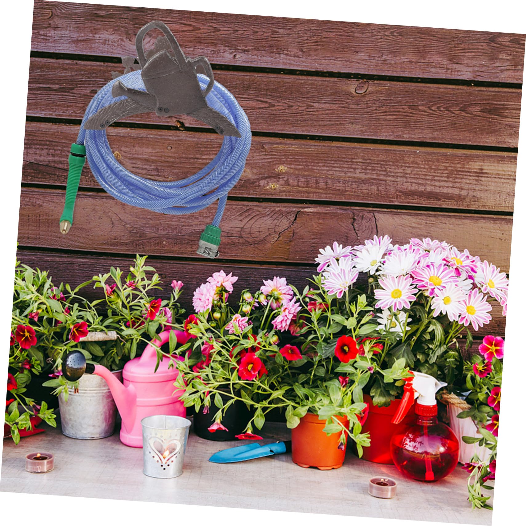 Crochet Support Robuste pour Fonte Mural Tuyau D'arrosage de Jardin