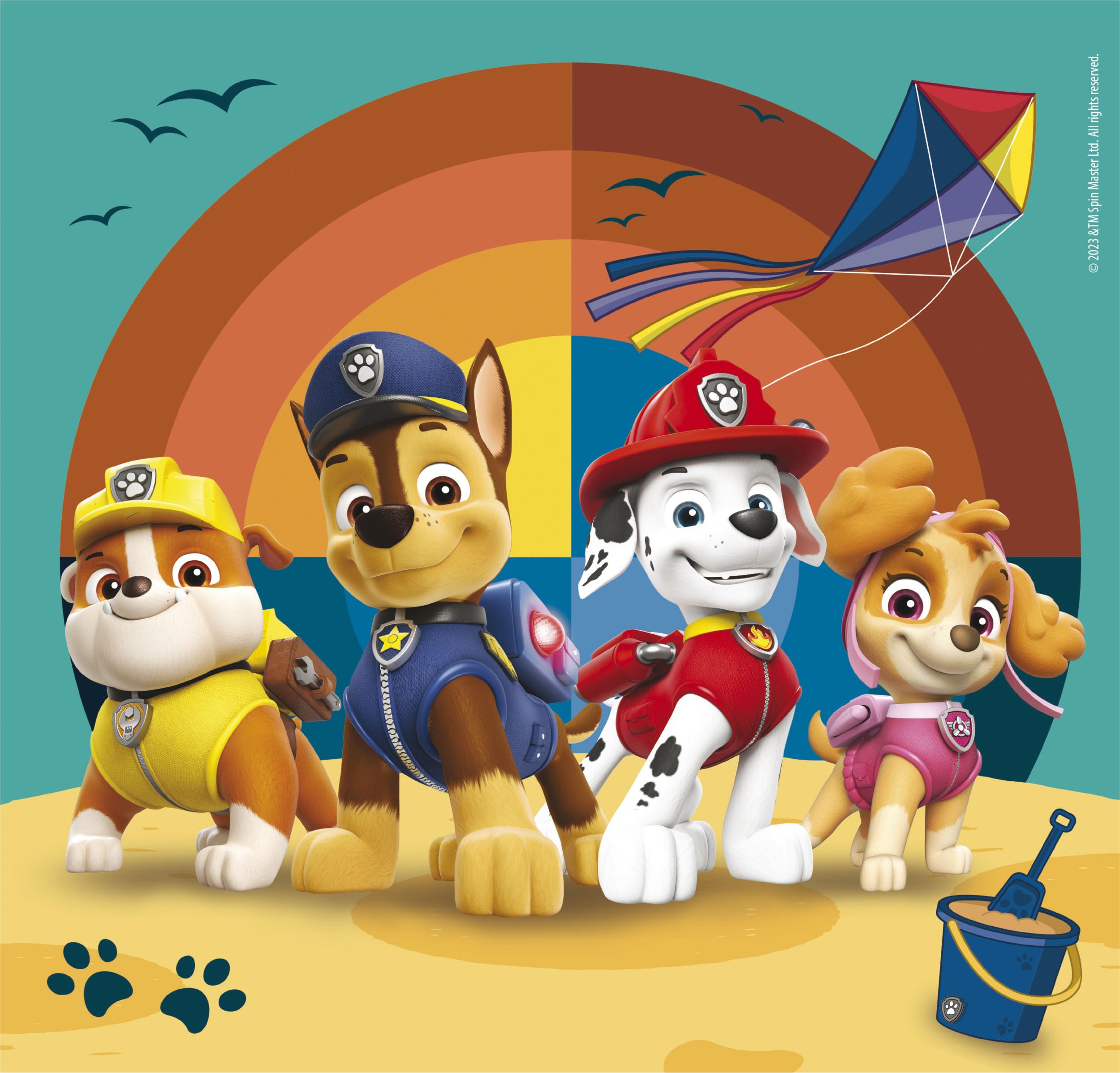 Clementoni, 25291, Supercolor Puzzle, Paw Patrol, 3x48 Pieces (3 Puzzles Included), Jigsaw Puzzle For Kids Age 5 - Image 2