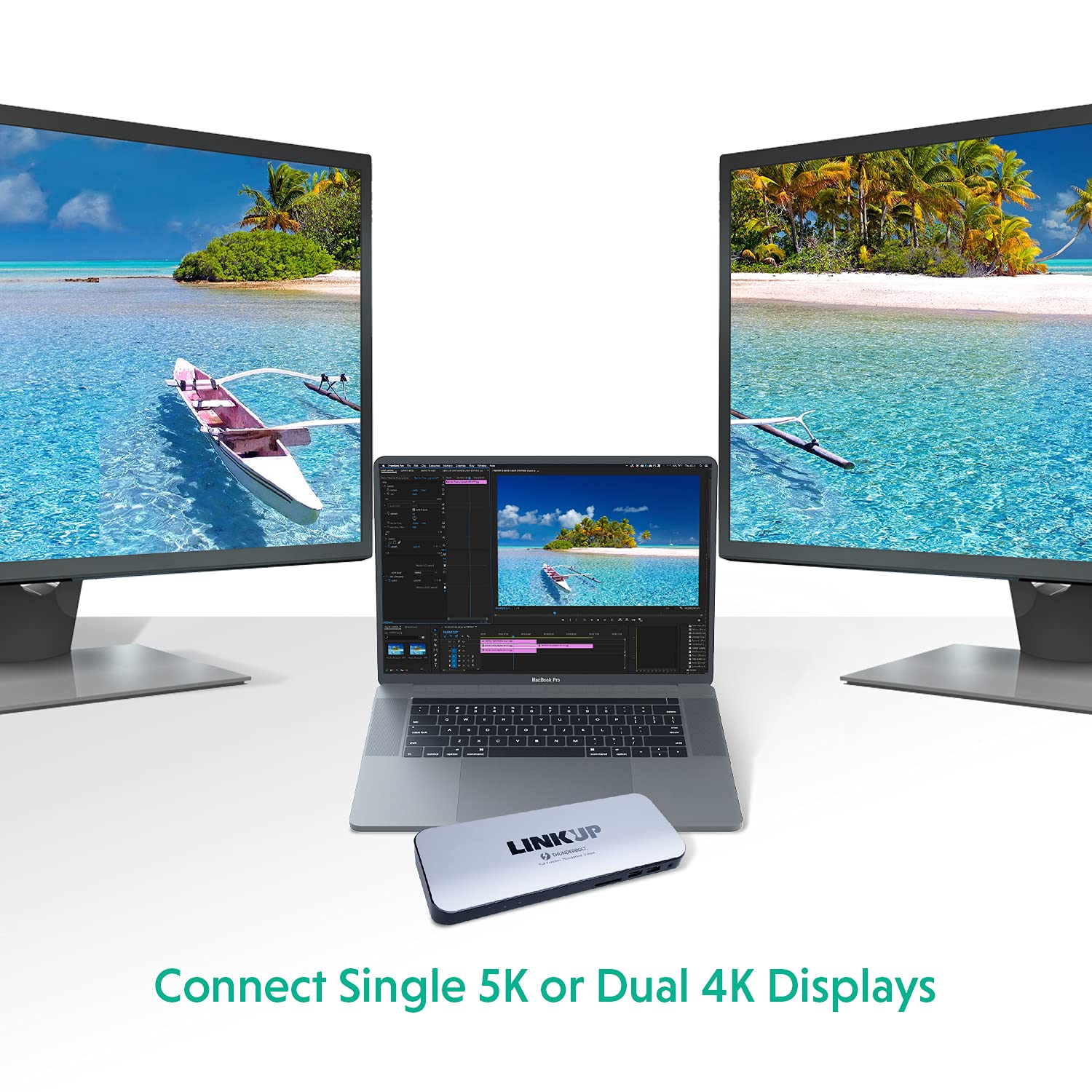 LINKUP – [Certified] Thunderbolt 3 Dock HDMI2.0 4K 135W (PD 60W) SD UHS II Card Reader 1G LAN 4xUSB3-A(5G) 3.5mm Audio 2xUSB3-C(10G)?for Windows PC & 2021 MacBook M1 Mac mini (TB3/TB4/USB4.0)