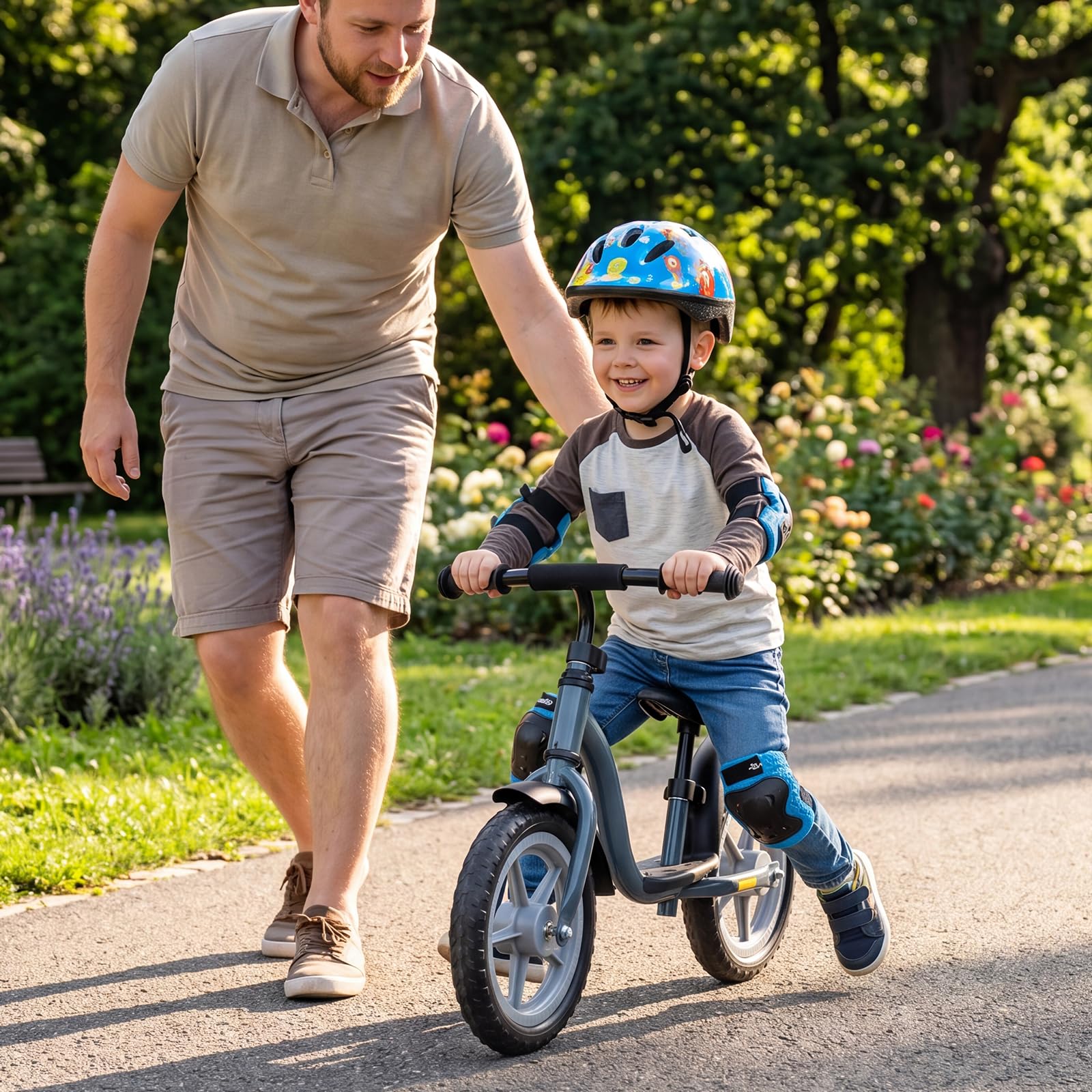 COSTWAY Bicicletta senza Pedali per Bambini 3 Anni+, Portatile | Bici Senza Pedali per Principianti con Ruote Antiforatura, Altezza Regolabile, Balance Bike per Equilibrio Leggera