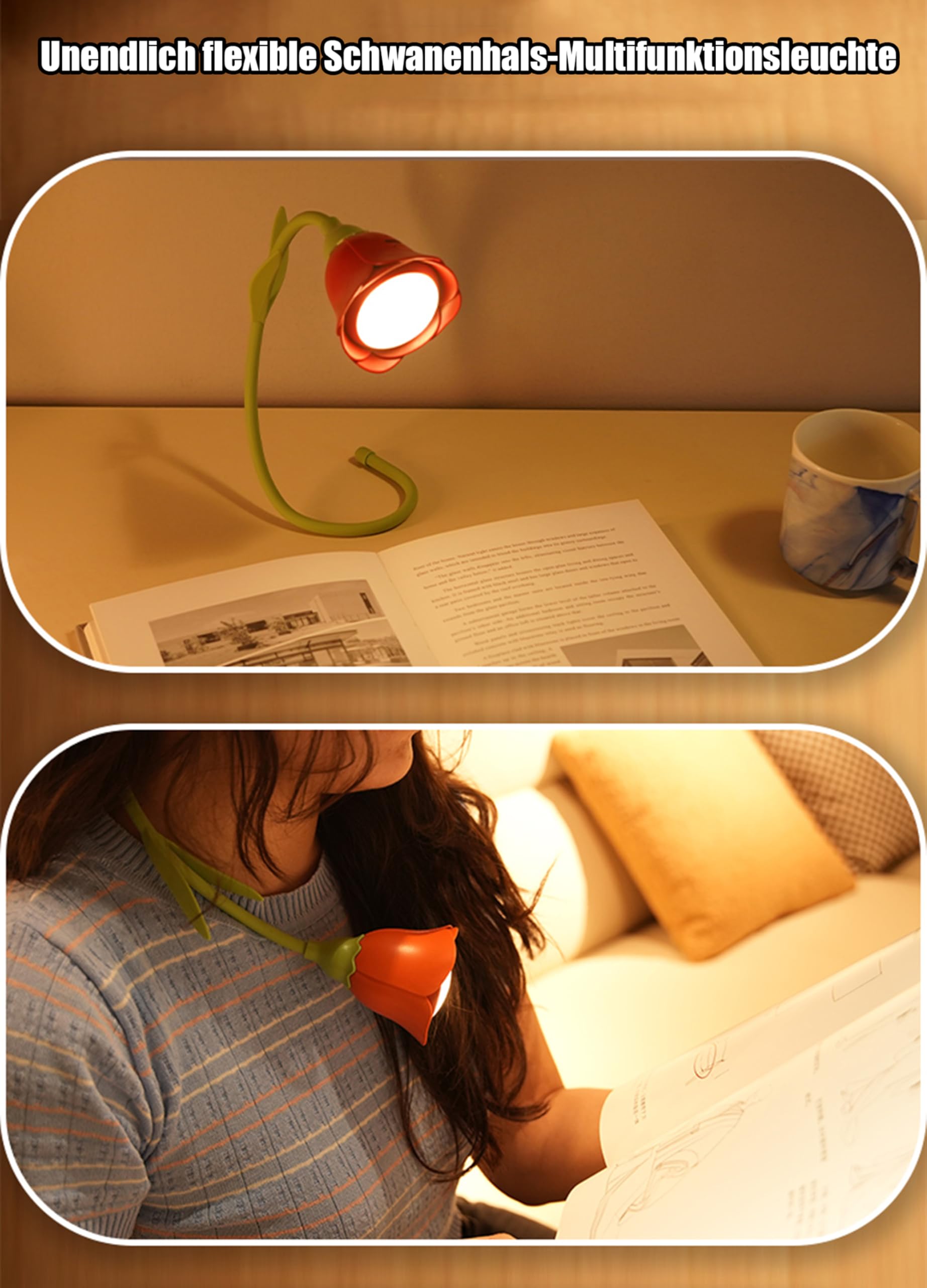 SFBKGTU Lampe De Lecture Sans Fil, Rechargeable, Innfiniment