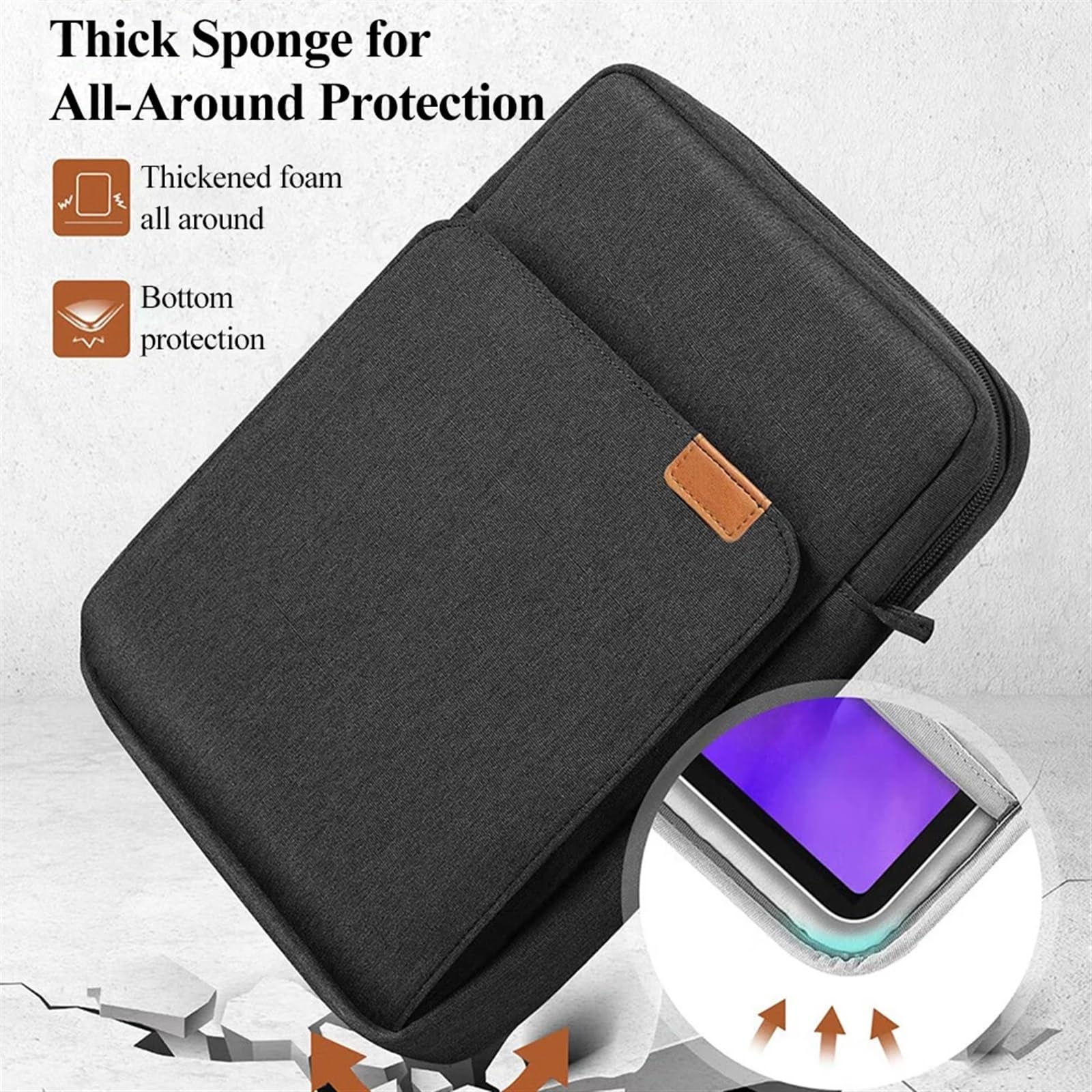 Ufficio Borsa a tracolla for tablet portatile for MacBook Air Pro 11 12 9th / 10.5 "11" Custodia for iPad for Surface HP DELL Cartella