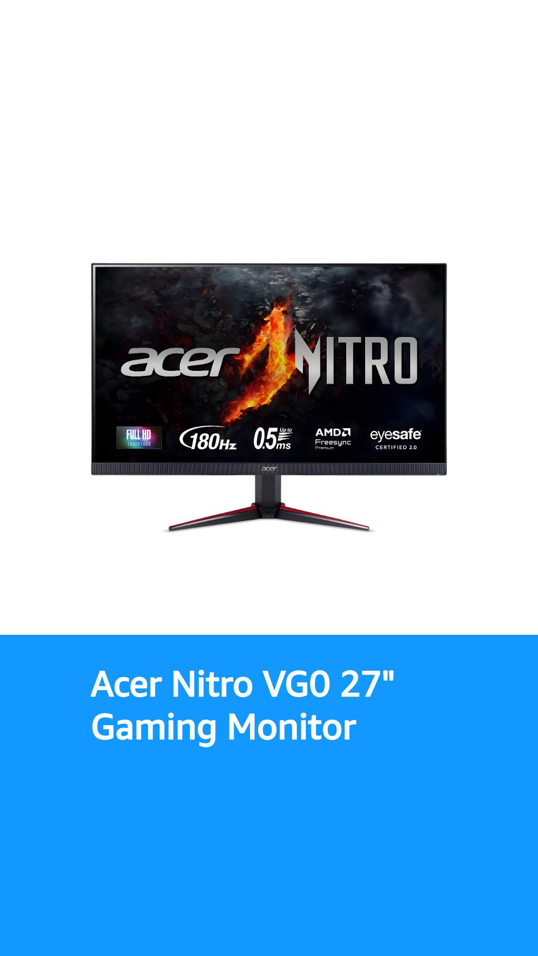Acer Nitro モニター 27インチ IPS フルHD 180Hz Acer 27