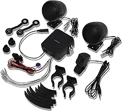 Big Bike Parts Sistema de som à prova d'água montado no guidão 13-250BK