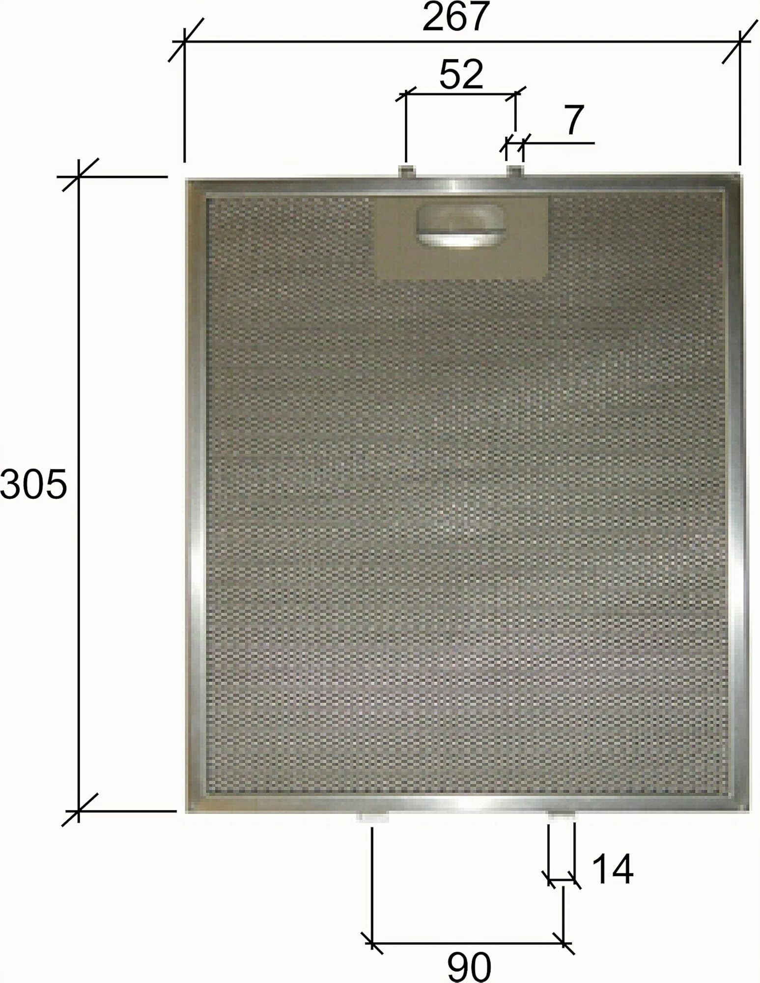 Lot de 2 filtres en aluminium pour hottes 267 x 305 x 9 mm, compatible Elica