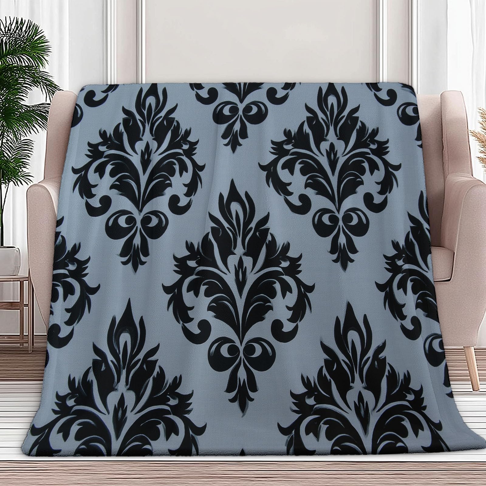 Genérico Manta de Franela de Forro Polar para Niños y Adultos 220 x 240 cm, Mantas para Sofa Estampado Encantador Elegante Encantador - Manta Gris Claro Suave Cálida Transpirable Ligera