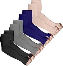 ZORNITSA UV Sun Protection Thumbhole Arm Sleeve for Men & Women - UPF 50 Sports Compression Cooling Sleeve - Tattoo Cover Up - Best For Cycling, Cricket, Biking, Golf, Football, Basketball & Running