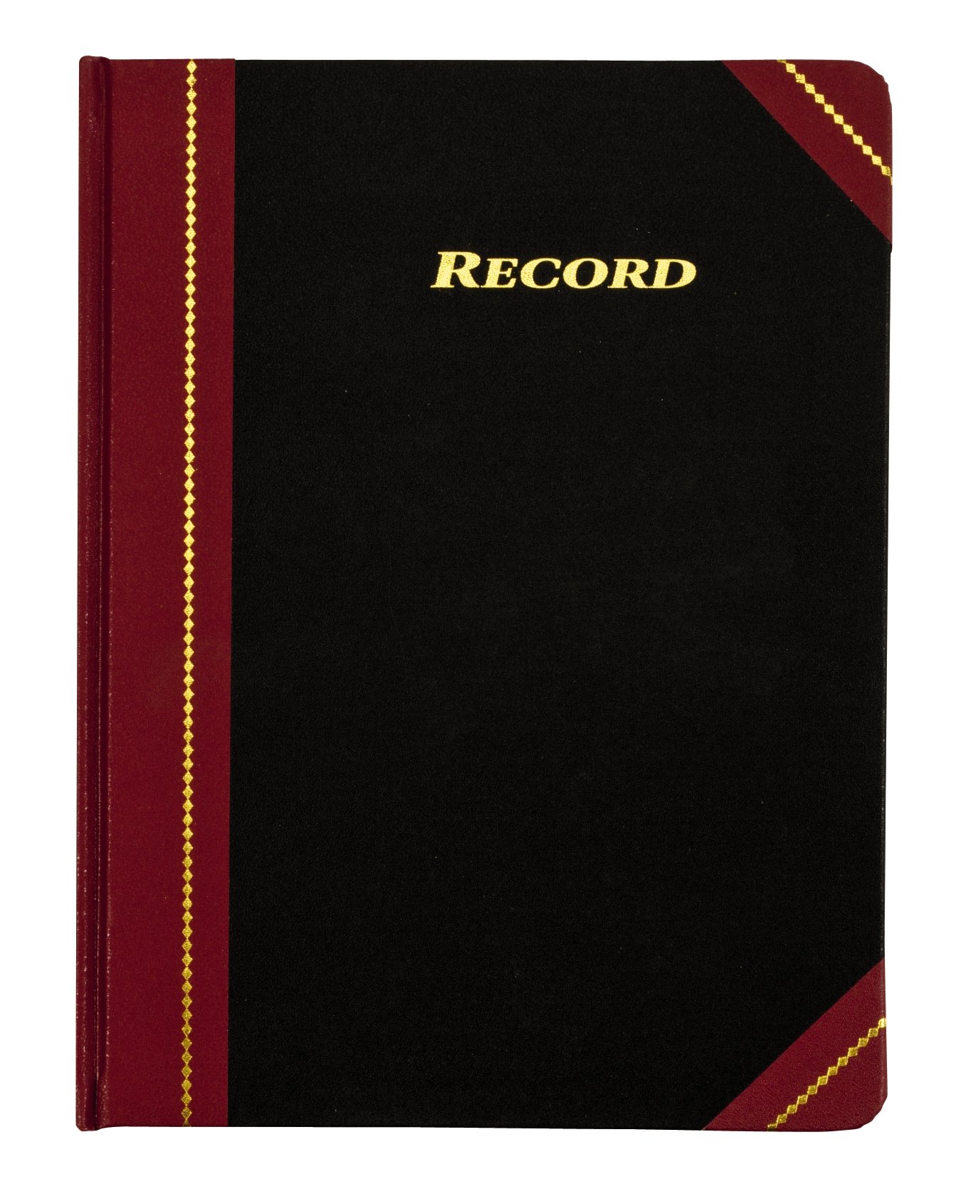 Adams registro libro, 8,25 x 27,31 cm, 5 plazas por pulgada, 300 páginas tintadas, negro y marrón (ARB810R3 M)