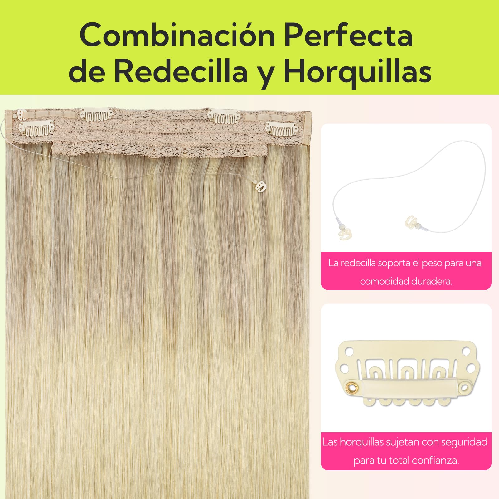 hotbanana Extensiones de pelo de halo, extensiones de pelo recto de alambre oculto, rubio ceniza a rubio dorado y extensión de cabello secreto rubio platino, 30 cm