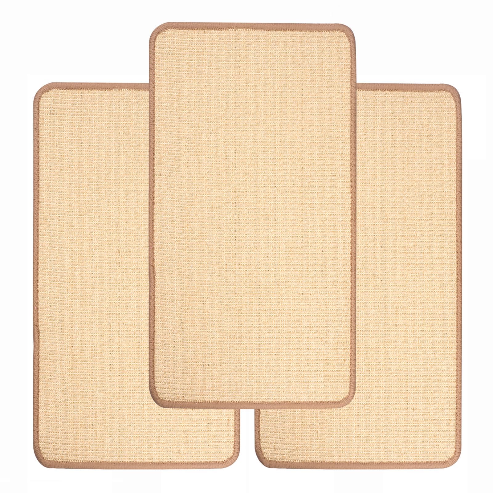 SINBLUE Tappetino tiragraffi per conigli, in sisal naturale, tappetino tiragraffi per conigli, gattini, gatti, per gabbie, artigli e denti per la cura dei denti (3 pezzi, 40 x 60 cm)