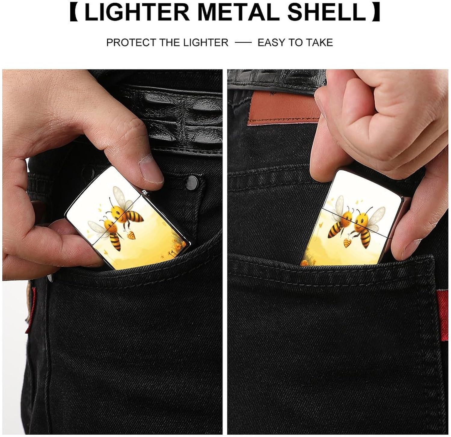 Bee Love Honey Lighter Case Cover Lighter Shell