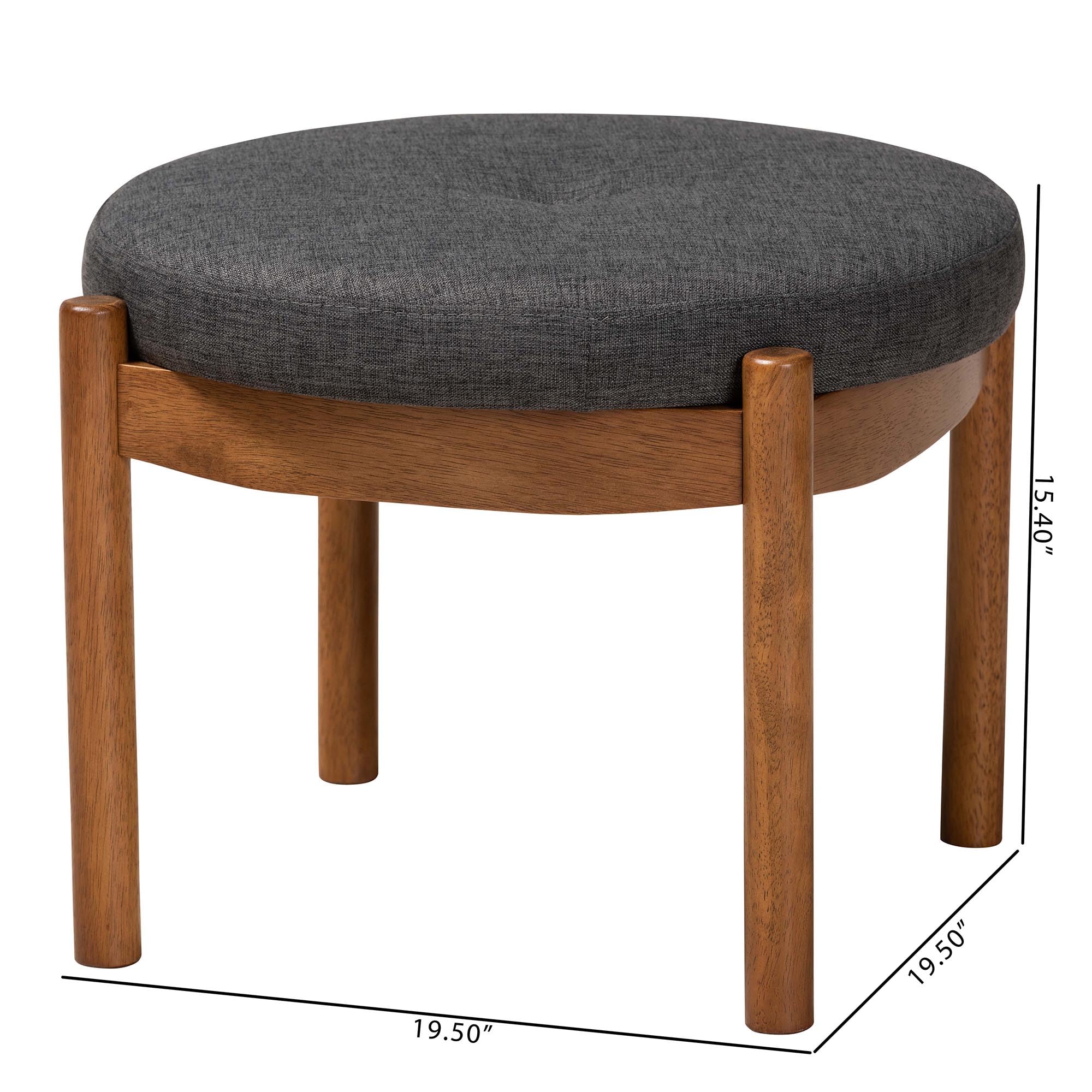 Amazon.com: Baxton Studio Iliana Japandi Dark Grey Fabric and