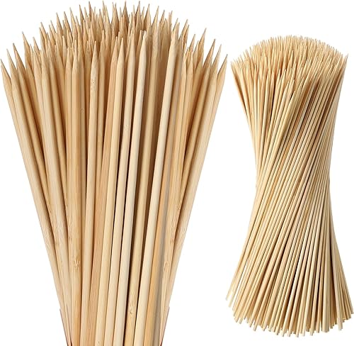 Suclain 500 palitos para asar malvaviscos de 36 pulgadas de largo y 0.197 in de grosor, pinchos de bambú, brochetas de bambú, barbacoa, parrilla,