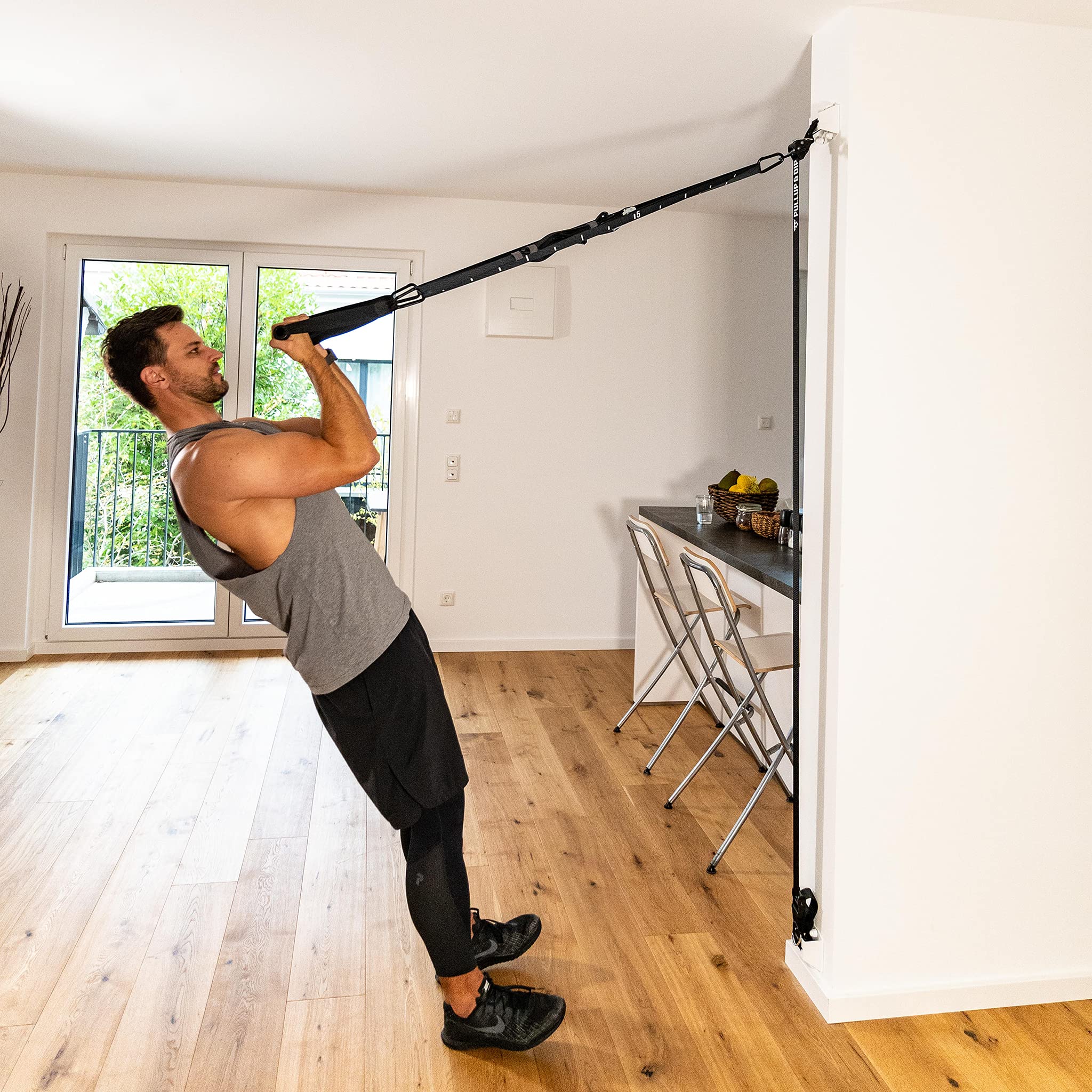 FREESIXD Suspension and Résistance Trainer Set - Équipement d'entraînement Complet Comprenant Un entraîneur à Sangles, des Bandes de résistance, des ancrages de Porte, Une Barre de Fitness et Un Sac.
