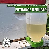 Vista 5 de Foxhound Bee Co: Comedero de abejas para apicultura con alimentador de entrada de plástico y botella extragrande de medio galón para alimentar
