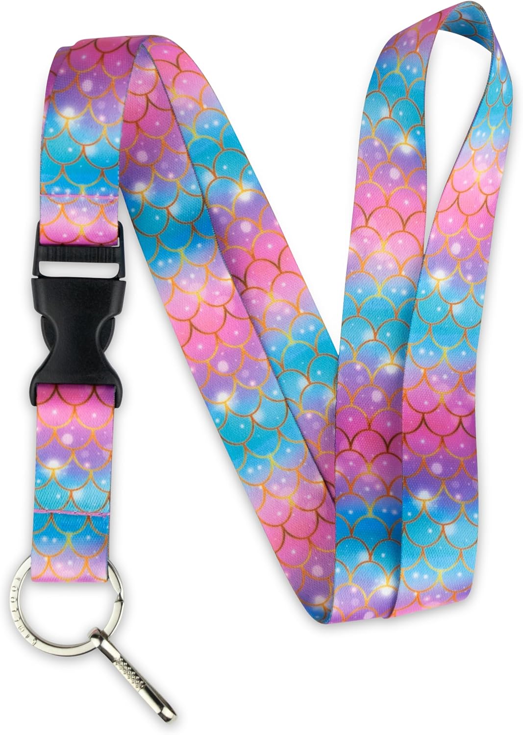 Limeloot Colorful Lanyard for Keys, ID Badges, and Accessories - Premium Lanyard with Quick Release Buckle and Flat Ring.