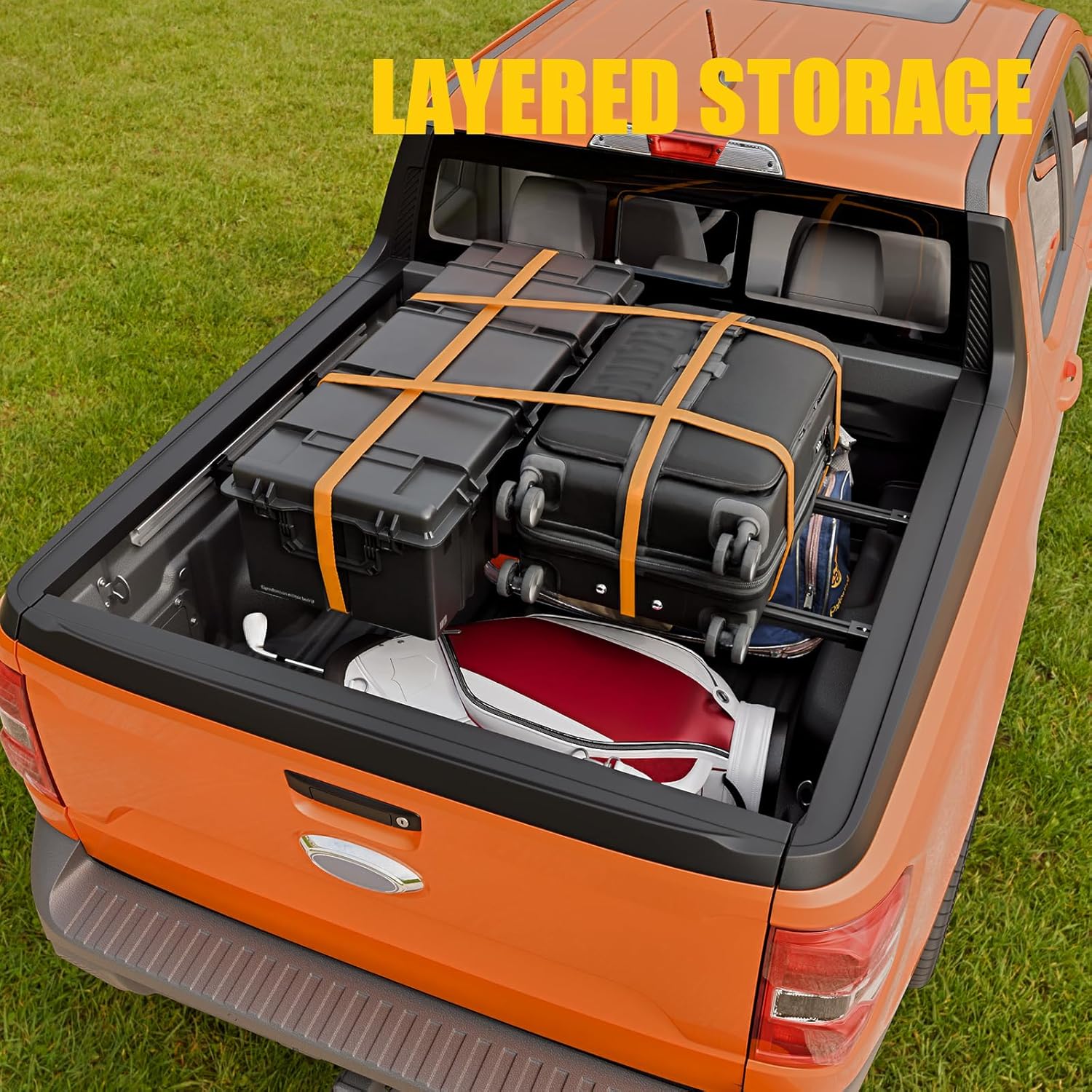 Cargo Bars Compatible with 2022-2025 2026 Ford Maverick Truck Bed Rack Crossbars Divider Pickup Side Rail Bars Sliding T-Slot Crossbars for 2024 Maverick Accessories (2PCS)