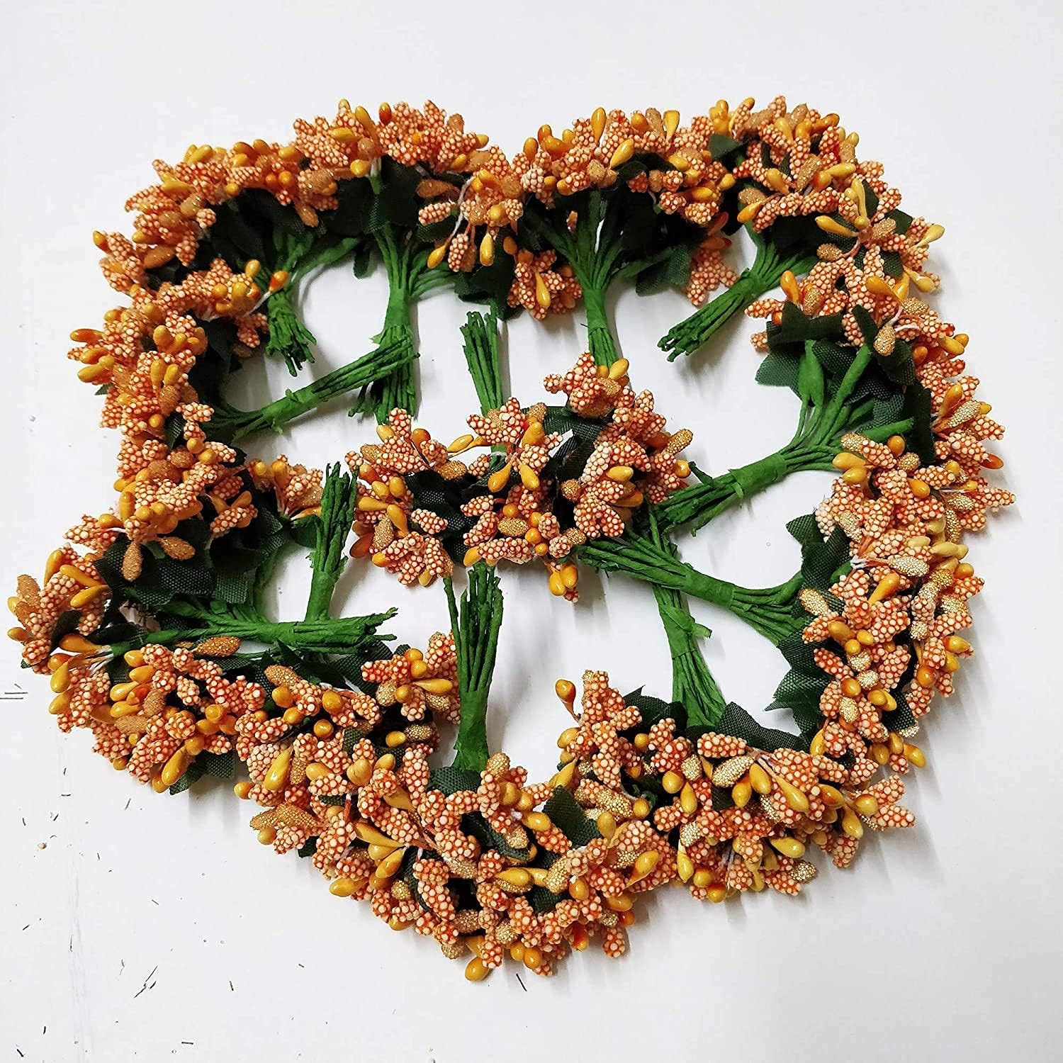 ALEVAN Pollen Artificial Matte Flower Stamen for DIY Scrapbooking Pistil Cake Craft Wedding Home Decoration (Multi color, 72)