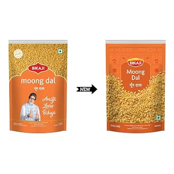 BIKAJI Moong Dal 14.11 oz, Crispy Salted Lentil Indian Namkeen