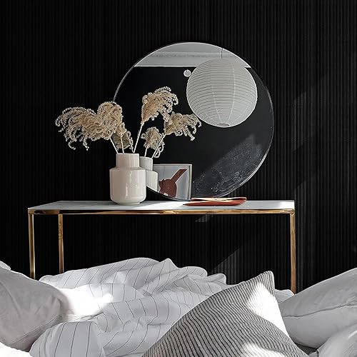 Vista 28 de Orainege Papel tapiz para despegar y pegar, color azul claro, papel de contacto texturizado de 15.7 x 118.1 pulgadas, papel de pared autoadhesivo