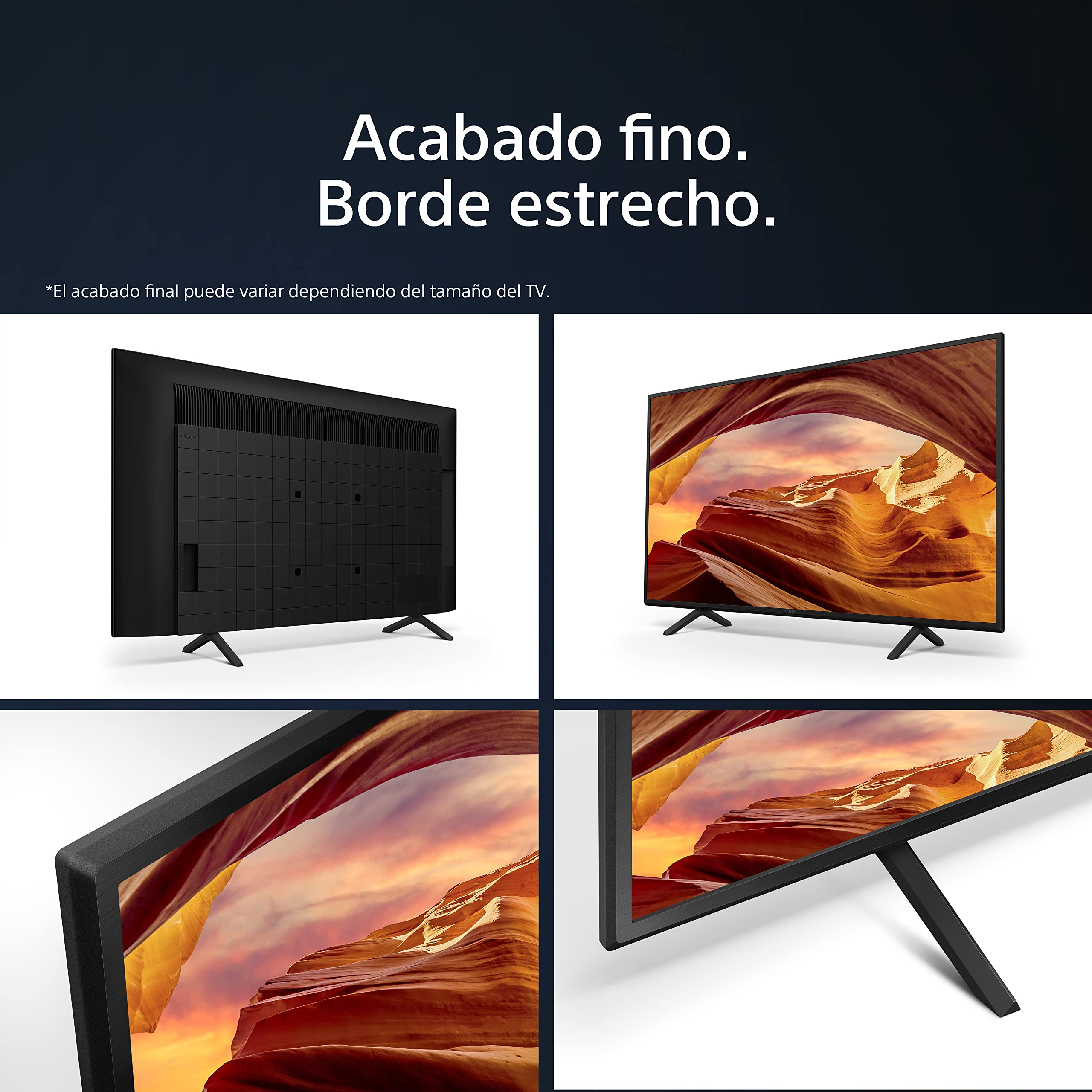 Sony BRAVIA KD65X75WL, 65 Pulgadas, TV LED con 4K HDR, Google TV, Procesador X1, Eco Pack, Asistentes de Voz, Bravia Core, Marco Fino, 65", 65 Inch