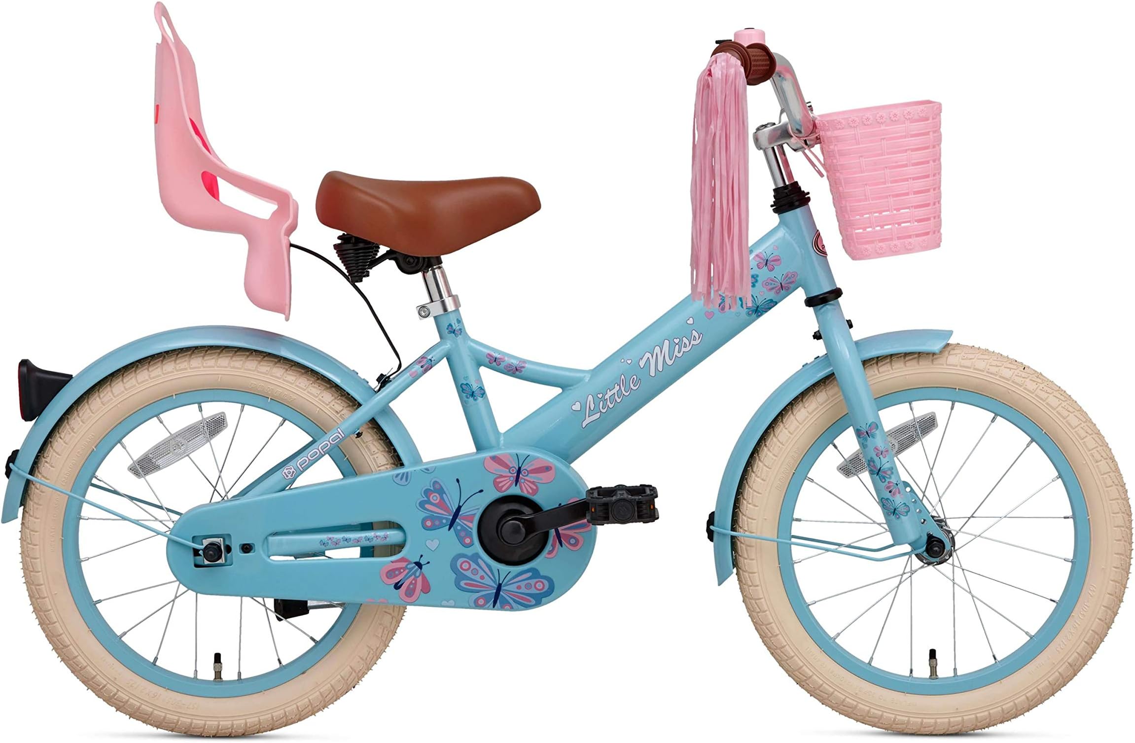 POPAL Little Miss 16 Inch 25 cm Girls Coaster Brake Turquoise