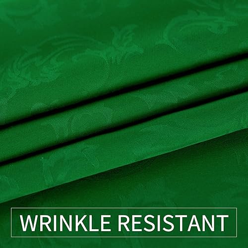 Miniatura 4 de Obstal Mantel jacquard de flores sólidas, resistente al agua, sin arrugas, mantel de microfibra decorativo para uso en exteriores e interiores