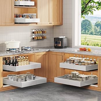 Amazon.com: Seinloes 4 Pack Expandable Pull Out Cabinet Organizer Amazon.com: Seinloes 4 Pack Expandable Pull Out Cabinet Organizer