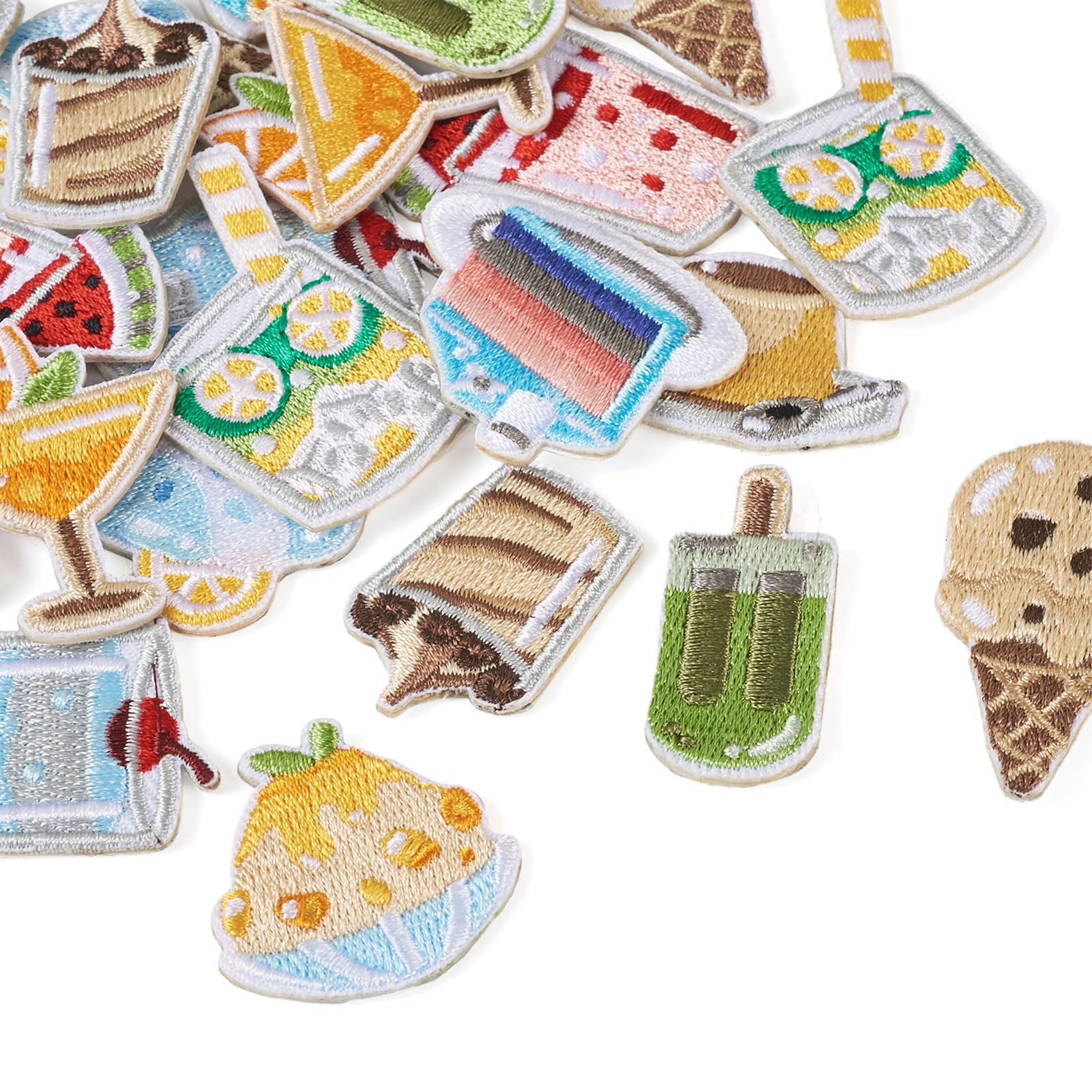 Amazon.co.jp: 22枚セット デザートテーマ 刺繍ワッペン アップリケ