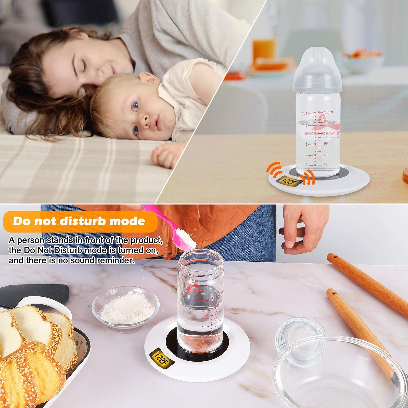 moleath Baby Bottle Thermometer, Infrared Water Temperature Instant