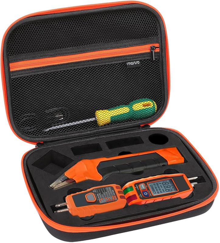 Hard Carrying Case Compatible with Klein Tools 80041 Outlet Repair | Tool Kit&ET310 AC Circuit Breaker Finder&RT250 GFCI Receptacle Tester, Electrical Tools Storage Bag with Groove Design Black