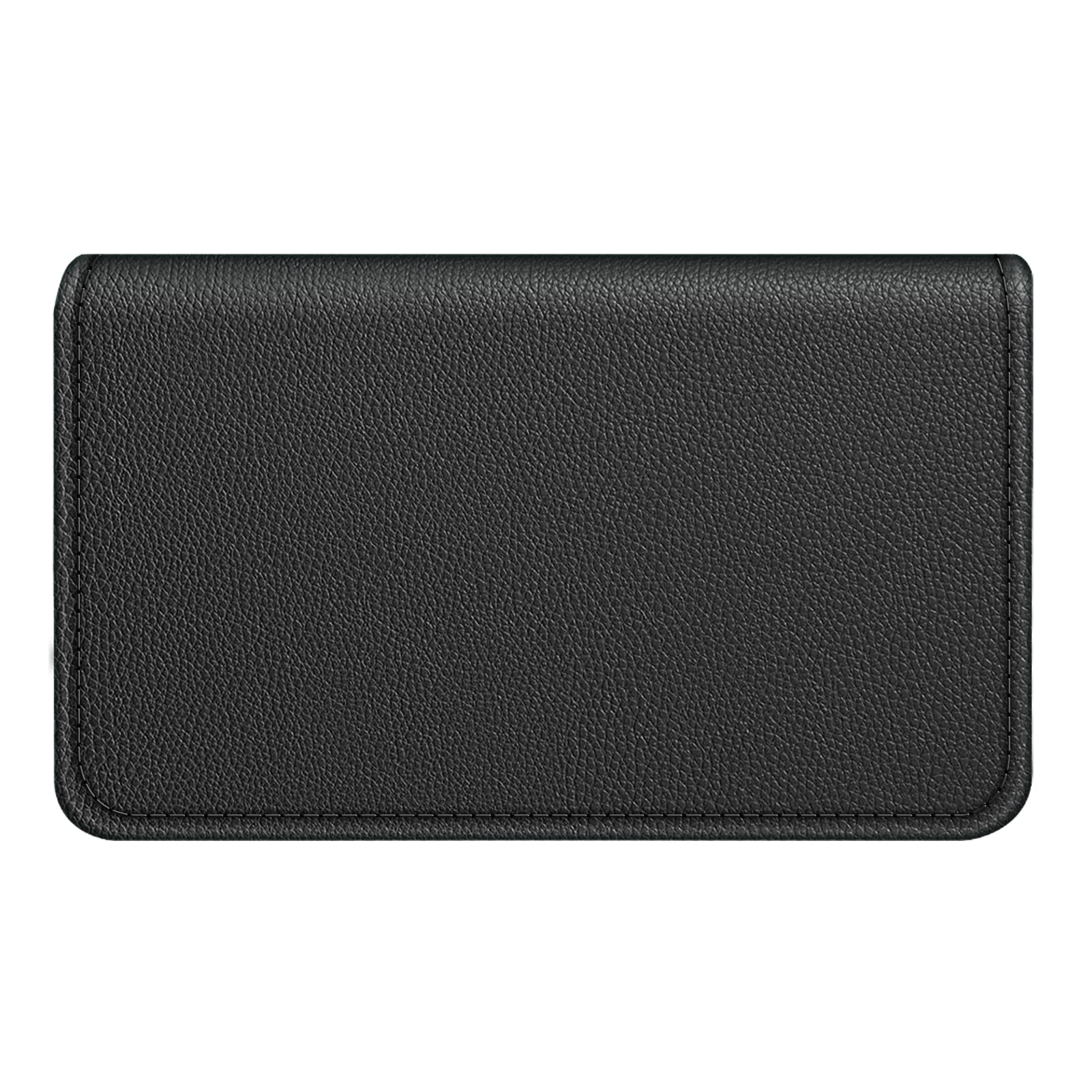 FINTIE Tarjetero de Comercial/Cartera de Tarjeta Crédito - Universal Organizador Tarjeta Exterior Sintético con Cierre Magnético, (*Negro)