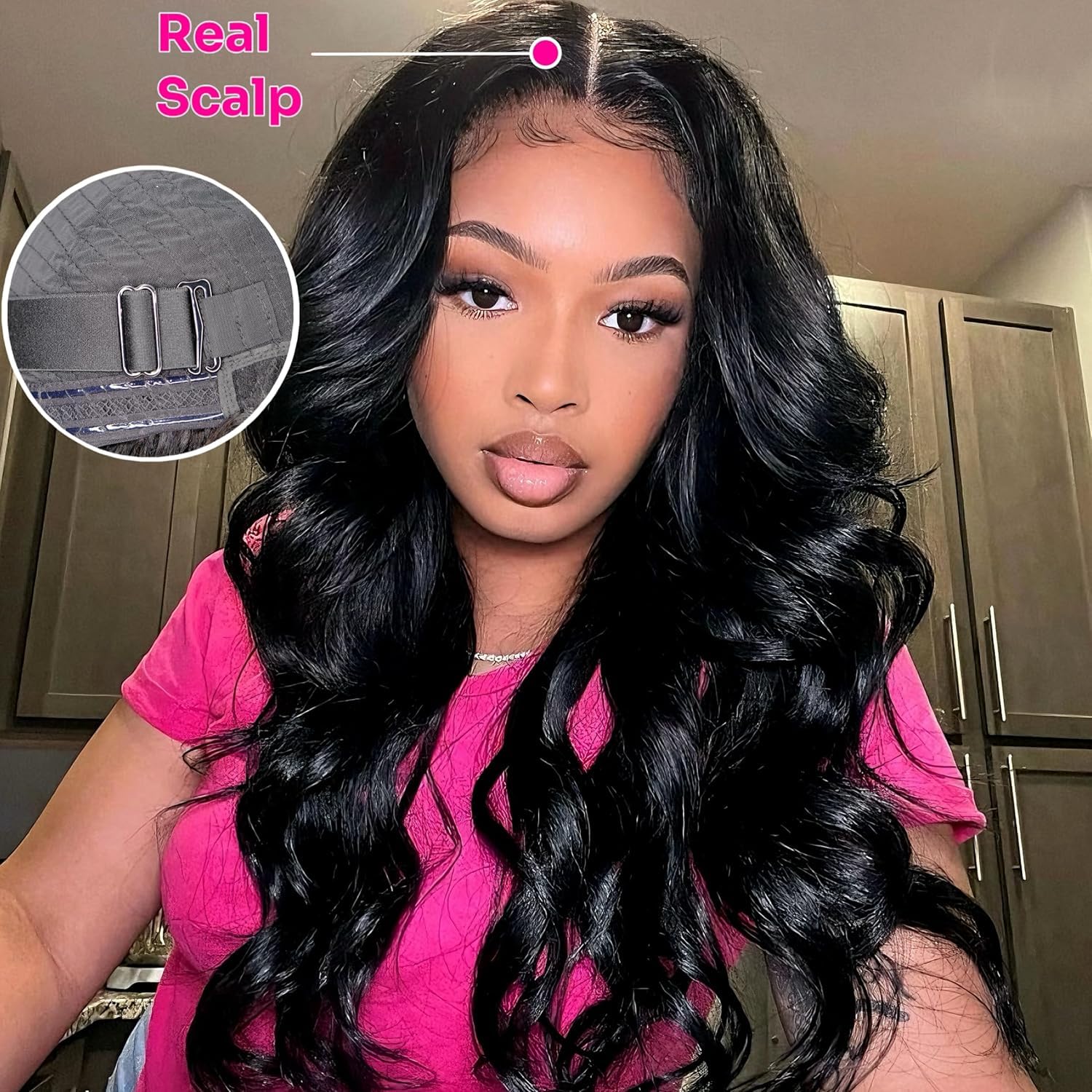 V Part Wig Human Hair Body Wave Perruque pour femme Cheveux naturels sans colle 180% Density Full Head Clip Upgrade Non Lace Front Perruques cheveux humains 16inch