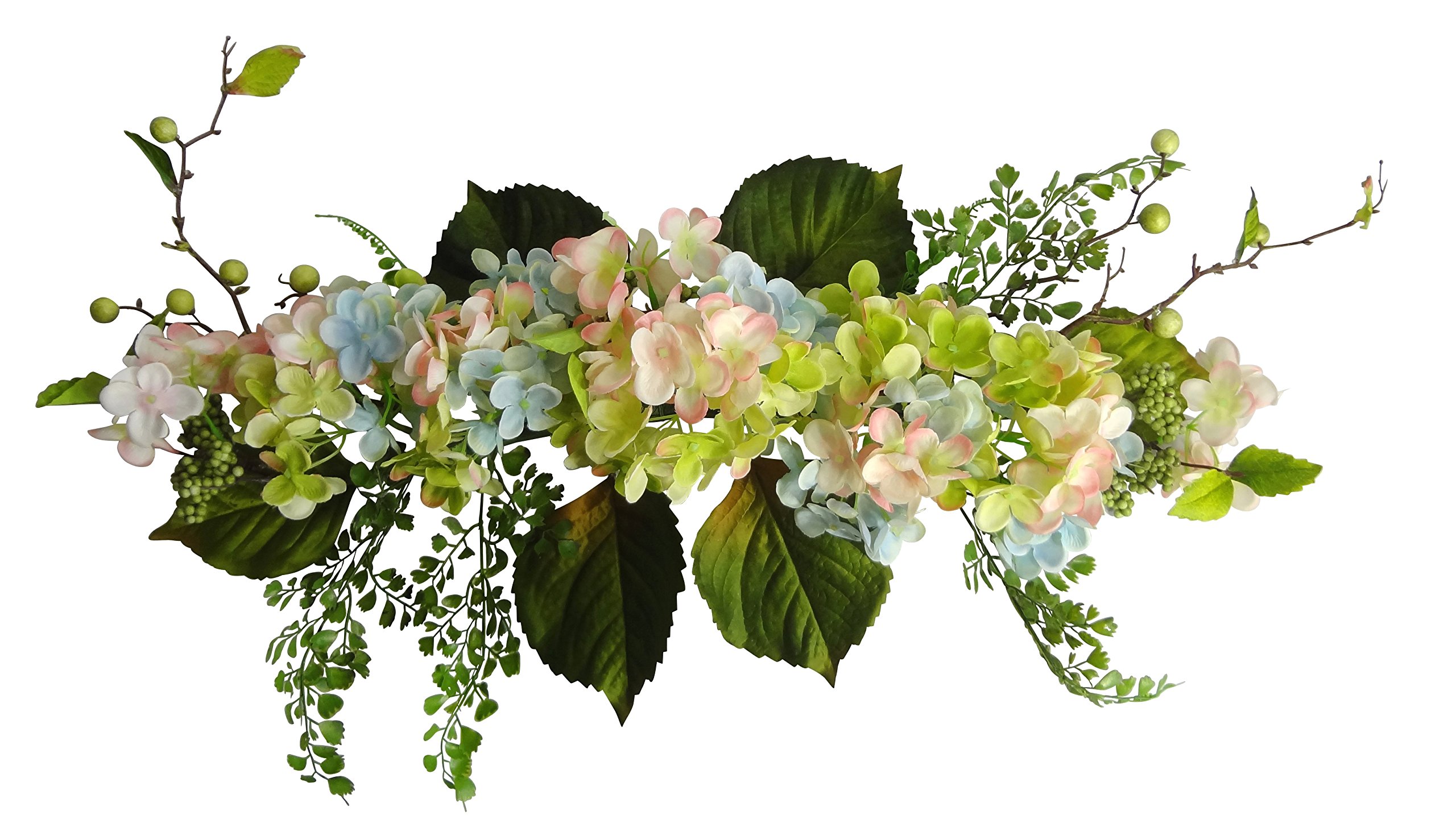 28 inches hydrangea swag for wedding party home garden, wedding arch garden wall decoration, weddings, Blue Pink