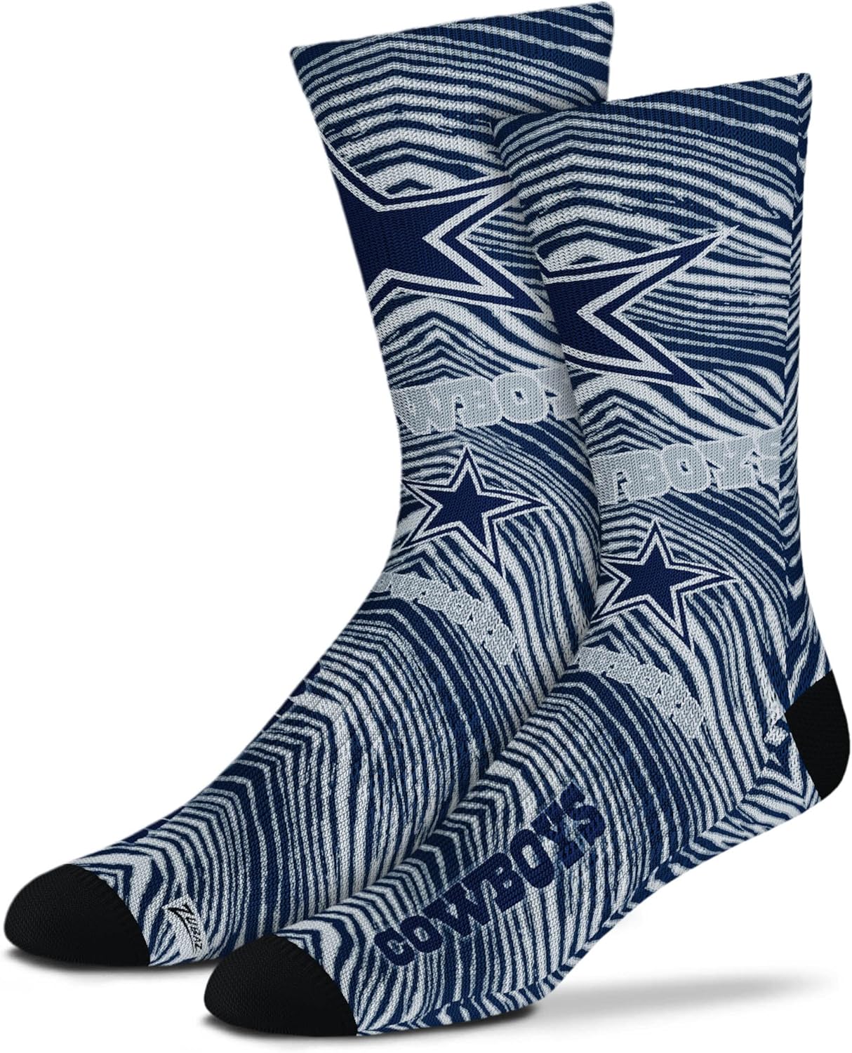 Zubaz By For Bare Feet NFL Zubified Adult Large Dress Socks