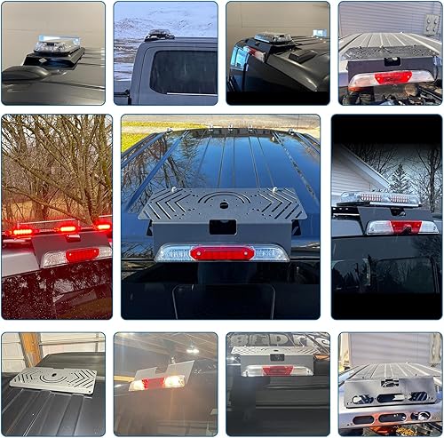 Miniatura 7 de TOPOWN Soporte de cabina para barra de luz sin taladro (metal) para Ford F-150 (2015+) para Ford F-250-F-550 (2017+), soporte de luz de freno