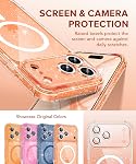 BERFY for iPhone 17 Pro Max Case for Women, Compatible with MagSafe, Clear Glitter Shockproof Protective Case, Anti-Yellowing, with Screen Protector Covers 6.9", Sparkle Clear
