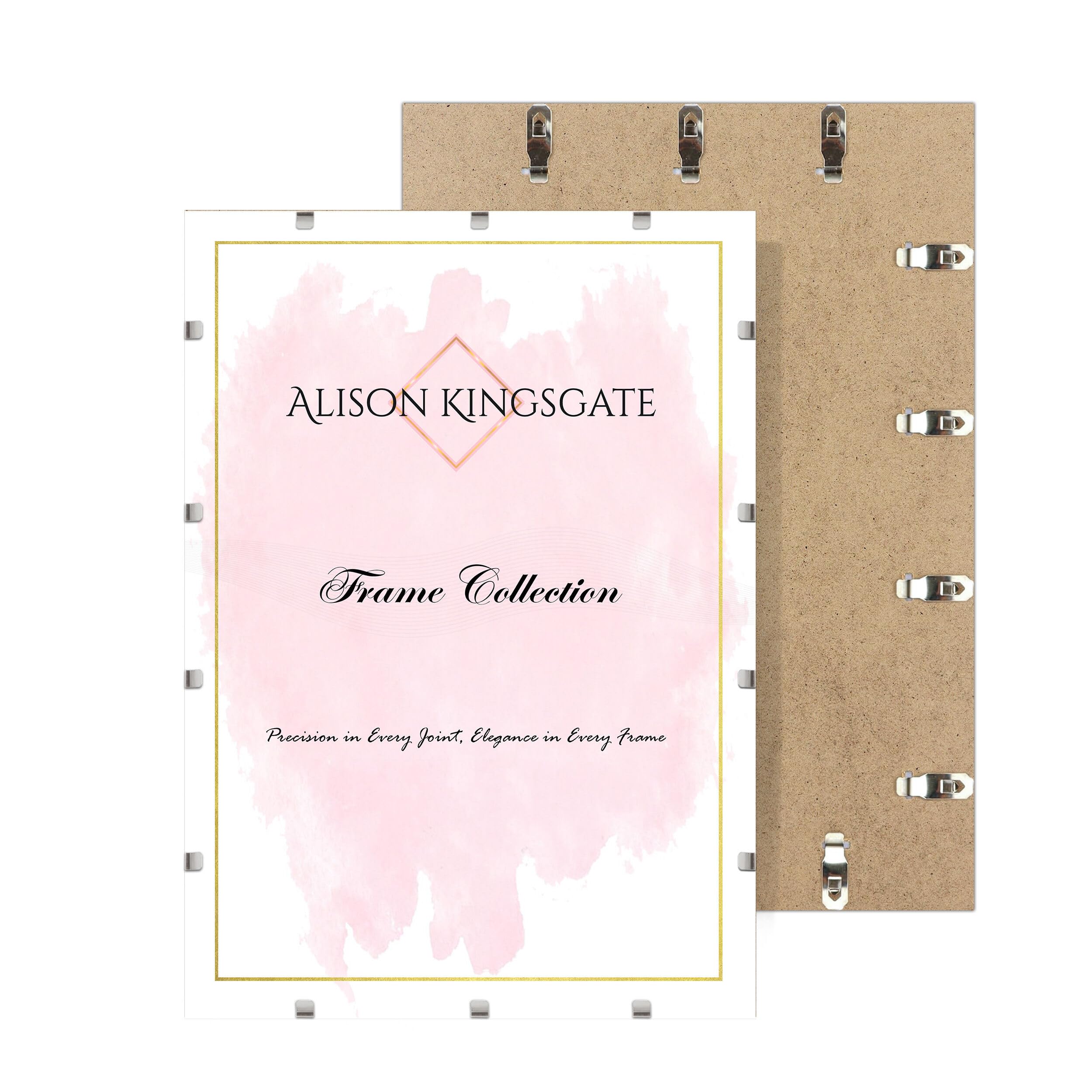 Alison Kingsgate 90X70CM Clip Frames Frameless Picture Frame with Shatter-Resistant Perspex & Sturdy MDF Back Borderless Clip Photo Frame for Posters, Certificates, Art & Wall Decor — image 1