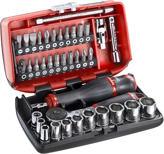 Facom R2NANO.PG Compact Fittings Box 1/4-Inch with Screw Set 38 Pieces