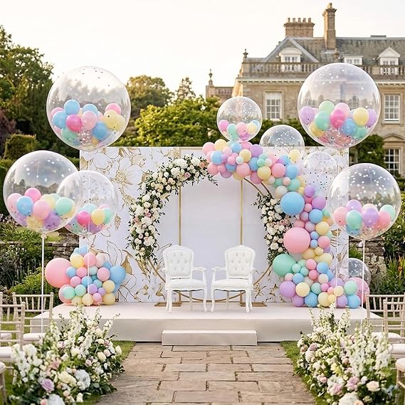 20PCS 24 and 18 Inch Bobo Balloons, Clear Balloons, Bobo Balloon, Large Sizes for Decorative Party Decorations, DIY Party, Wedding, Event and Celebration Supplies