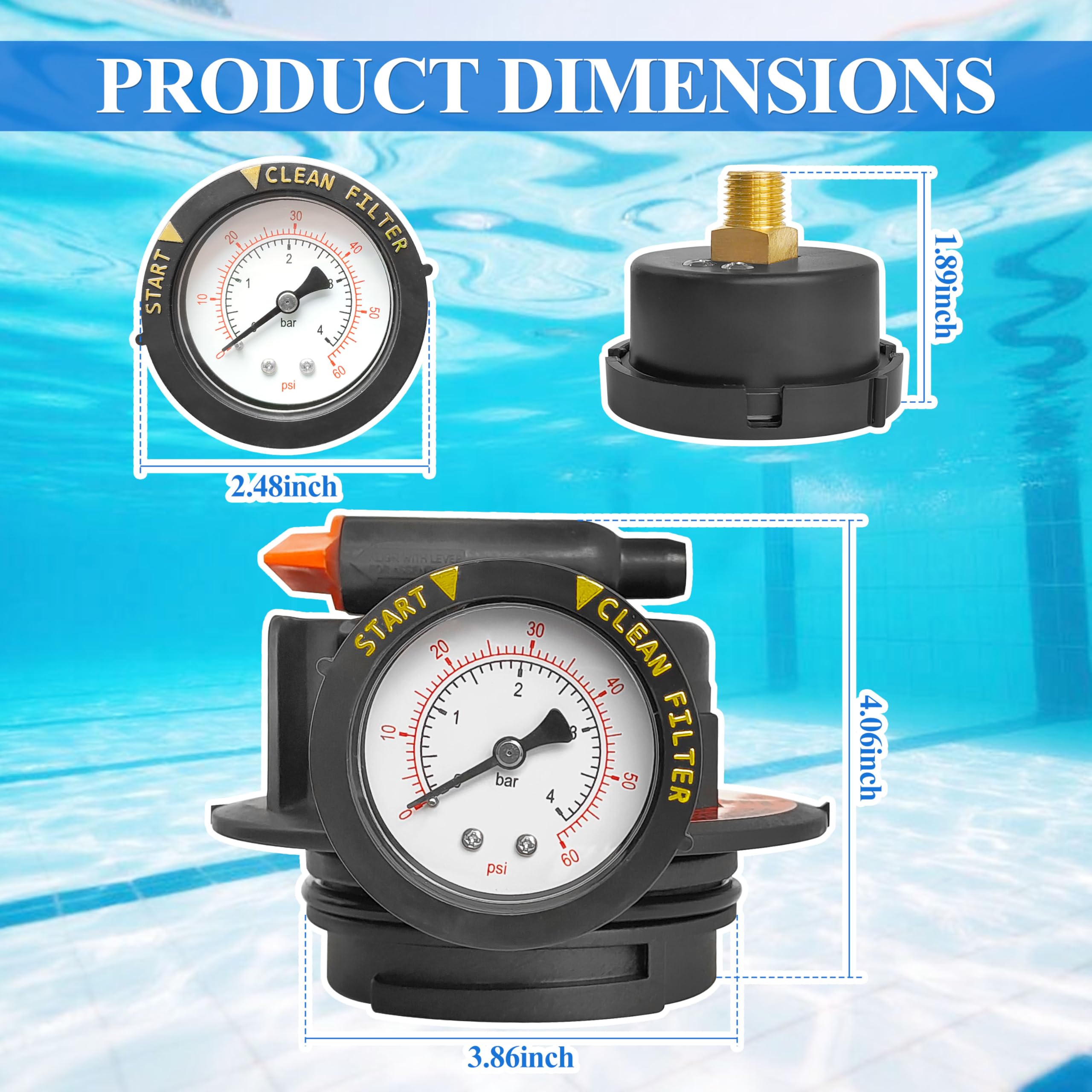 DEX2420MAR2 - Conjunto de alivio de aire manual, repuesto para Hayward compatible con filtro de piscina de cartucho y DE