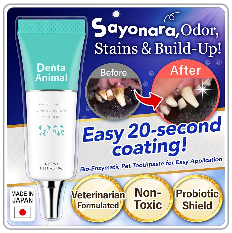 Creme Dental Enzimático em Gel para Cães e Gatos DentaAnimal DAL US Variant, 40 g