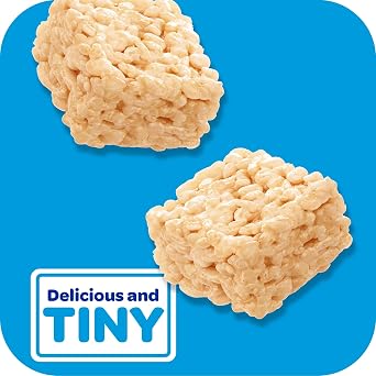 Rice Krispies Treats Mini Crispy Marshmallow Squares, Kids Snacks, Snack Bars, Original, 12.4oz Box (32 Bars)