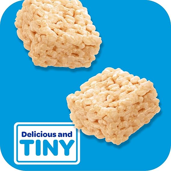 Rice Krispies Treats Mini Crispy Marshmallow Squares, Kids Snacks, Snack Bars, Original, 12.4oz Box (32 Bars)