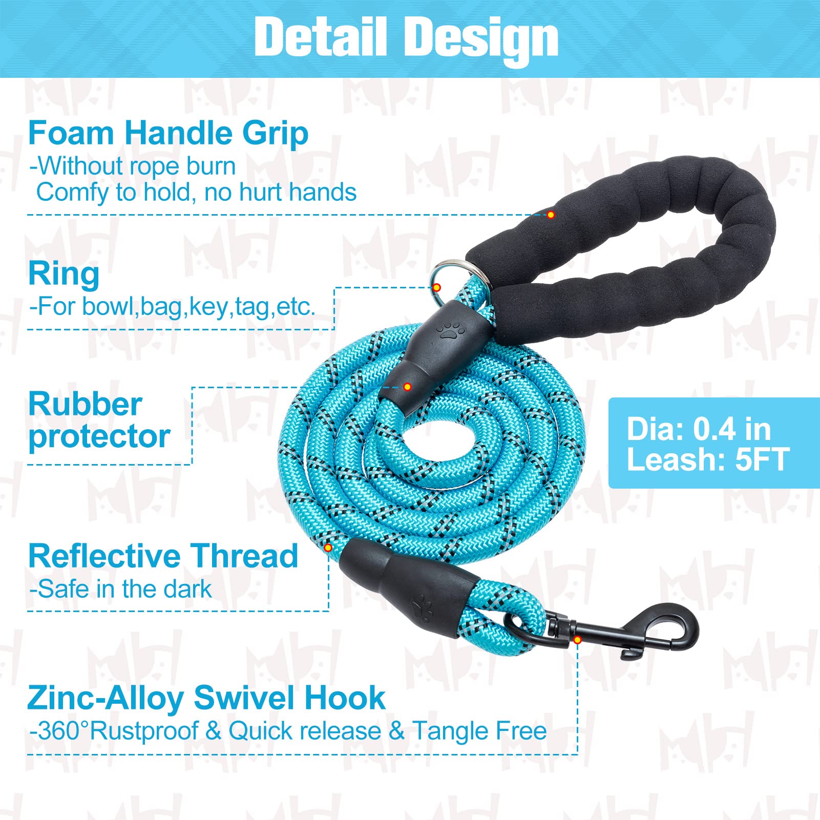 BEAUTYZOO Step in No Chock No Pull Soft Mesh Dog Harness and Leash Set - Image 4
