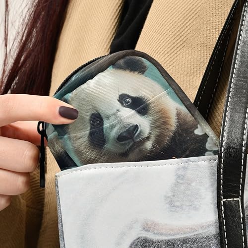 Miniatura 5 de Vnurnrn Pastillero floral de panda lindo pastillero 7 días de viaje organizador de píldoras con cremallera, estuche semanal portátil soporte de